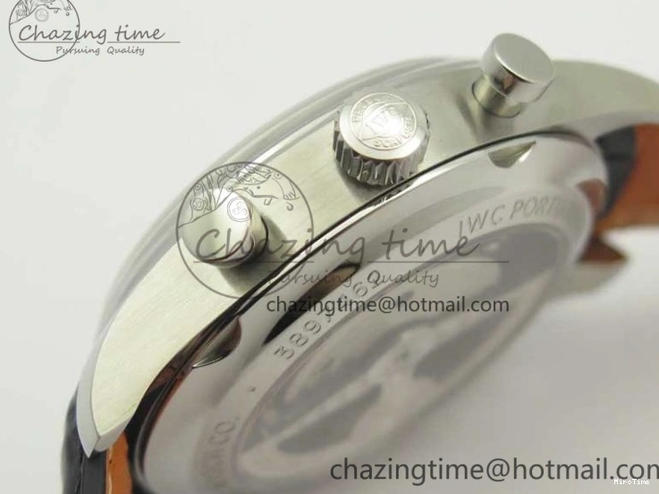 MIROTIME 0308 Portuguese Chrono SS ZF 1:1 Best Edition Gray Dial SS On Black Leather Strap A ZipUp 7215